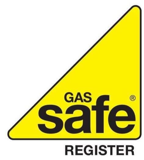 Gas Safe certification badge, indicating RLR Contracts' compliance with safety standards for gas-related services.